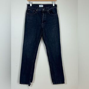 AGOLDE Women’s Black LANA ‘90s High Waist Straight Leg Jeans Size 26‎